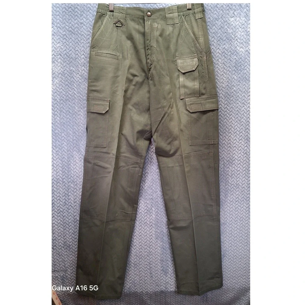 5.11 Tactical Cargo Pants Mens 32x36 Olive Green Ripstop Work Multi-Pocket
